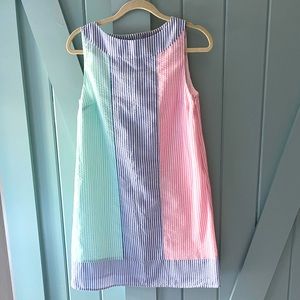 Vineyard Vines Party Striped Seersucker 145th Kentucky Derby Shift Dress Size 4